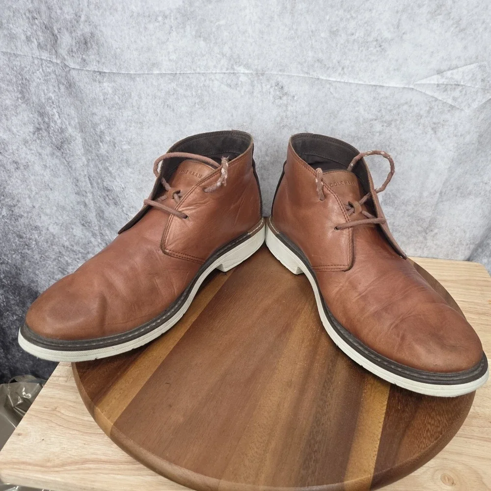 Cole Haan Zerogrand Chukka Boots Mens 11 M‎ Brown Leather The Go To Lightweight
